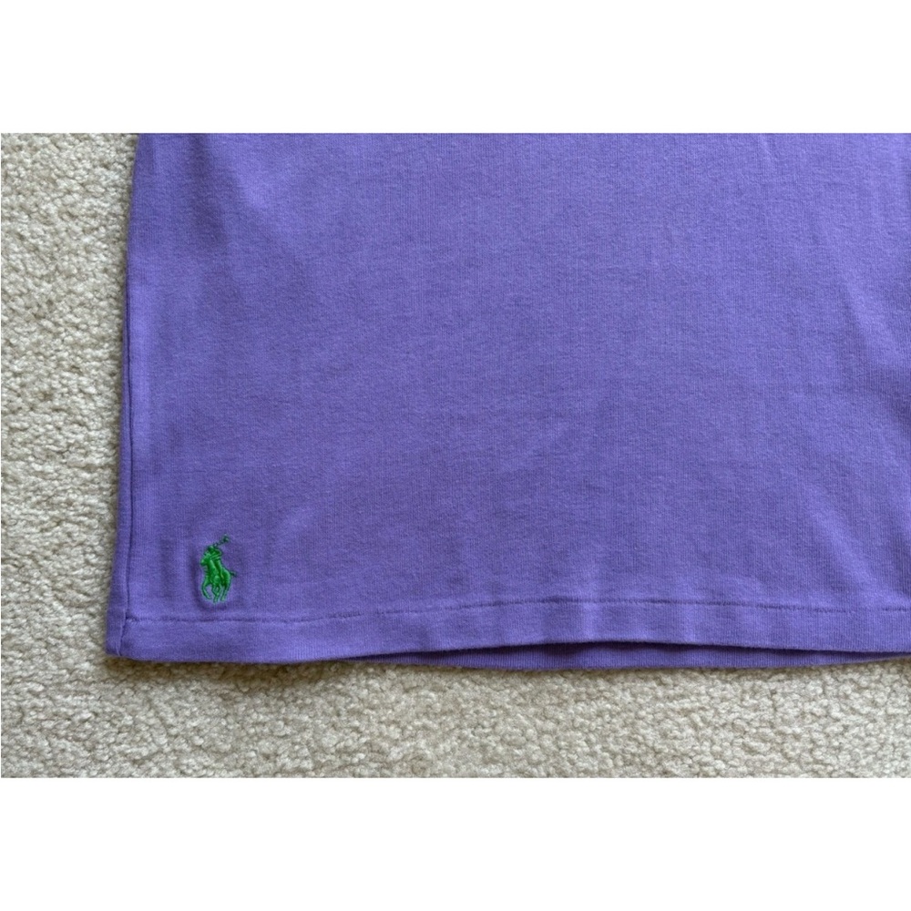 Polo Ralph Lauren Scoop Neck T Shirt Top Womens M Purple Pony Short Slv Spring - Picture 4 of 8